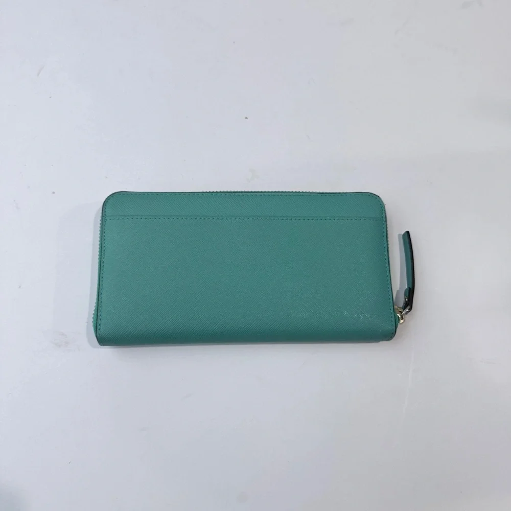 KATE SPADE Green Saffiano Leather 4.5x8